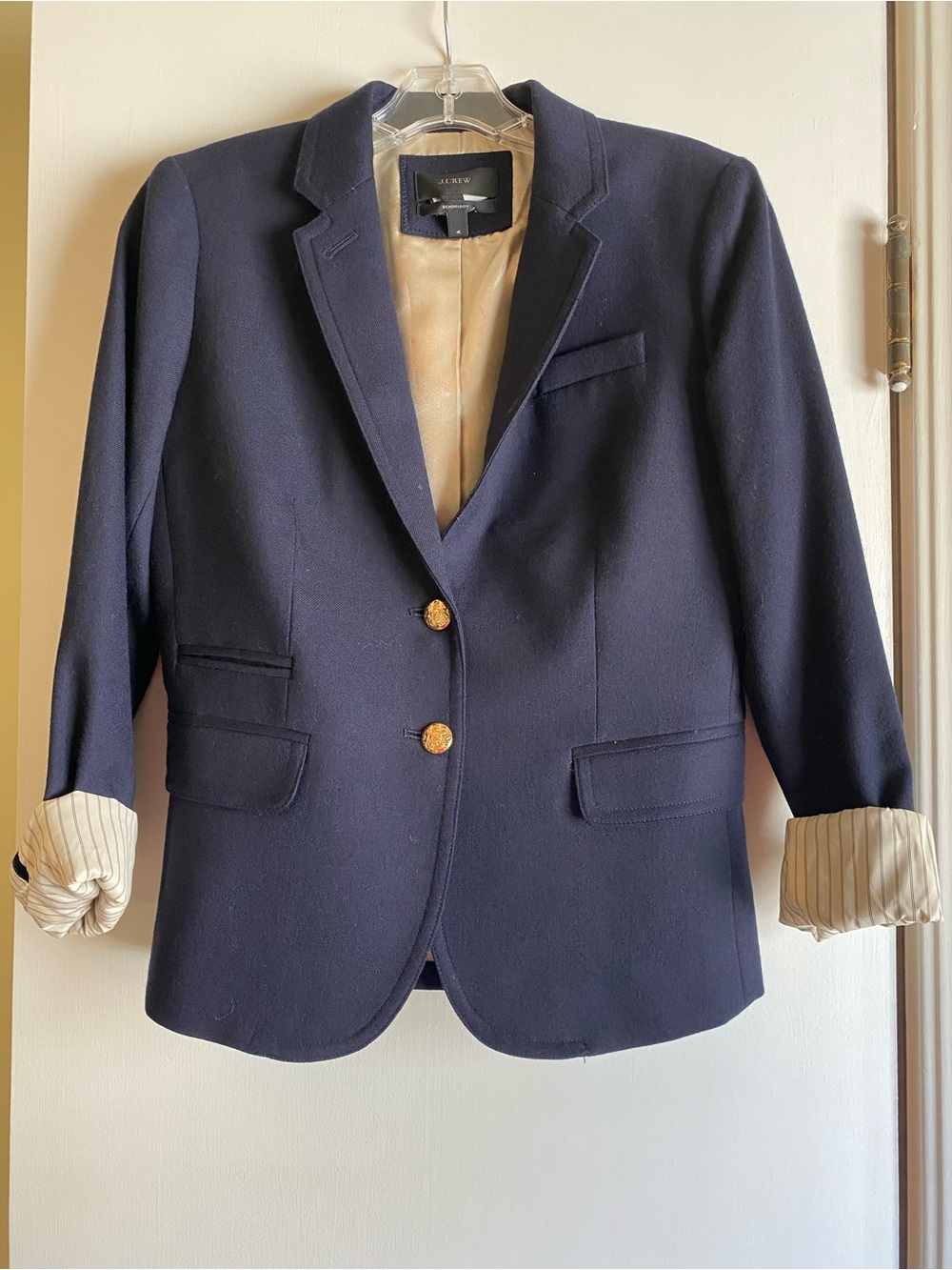 J. Crew Navy Blazer with Gold Buttons